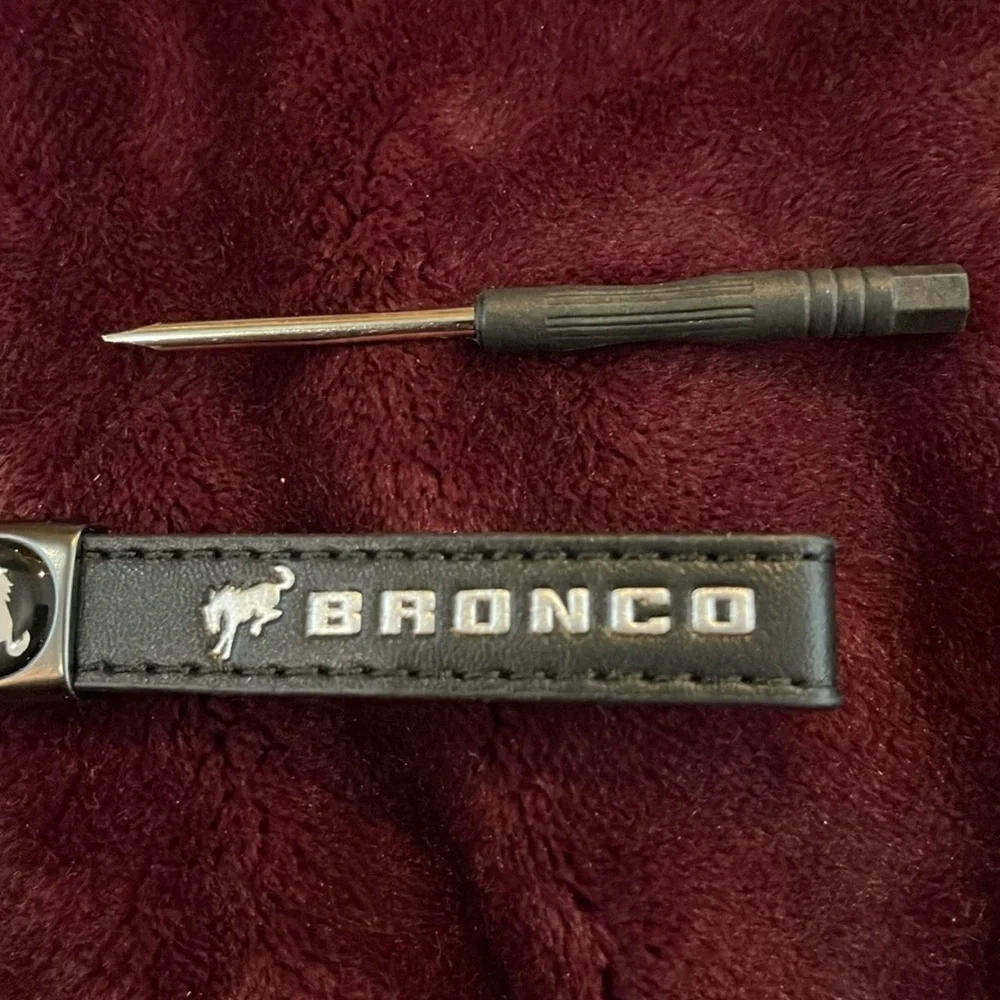 New Bronco keychain and mini screwdriver